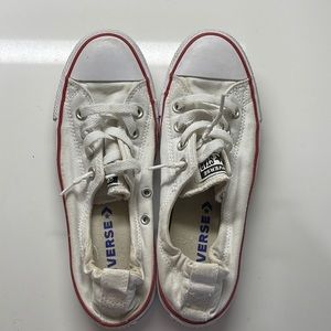 Converse All Star White Slip On Sneakers - size 8